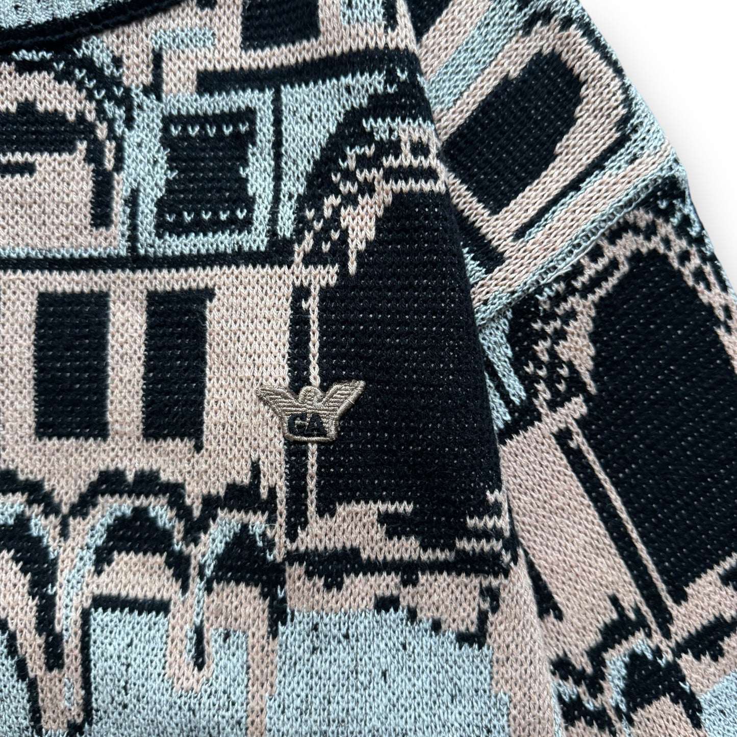 Giorgio Armani Knitted Pattern Sweater - 1980s