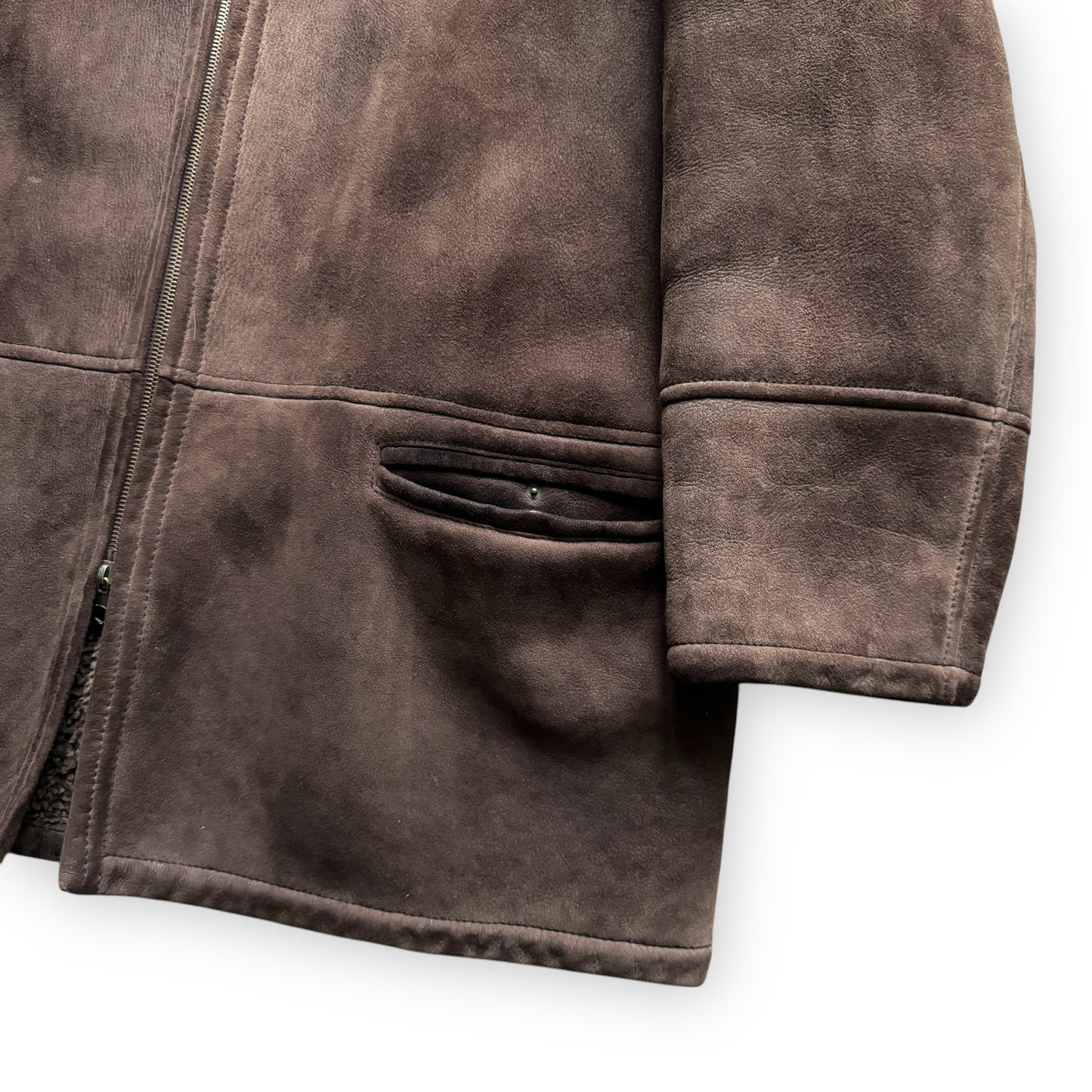 Giorgio Armani Suede Shearling Jacket - 1990s