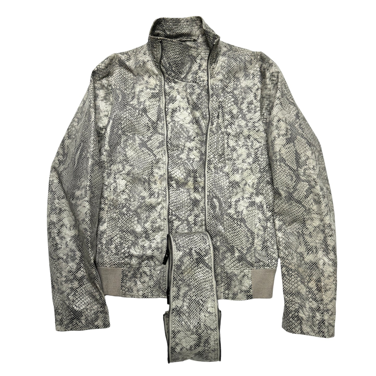 Emporio Armani Faux-Snake Dual-Zip Jacket