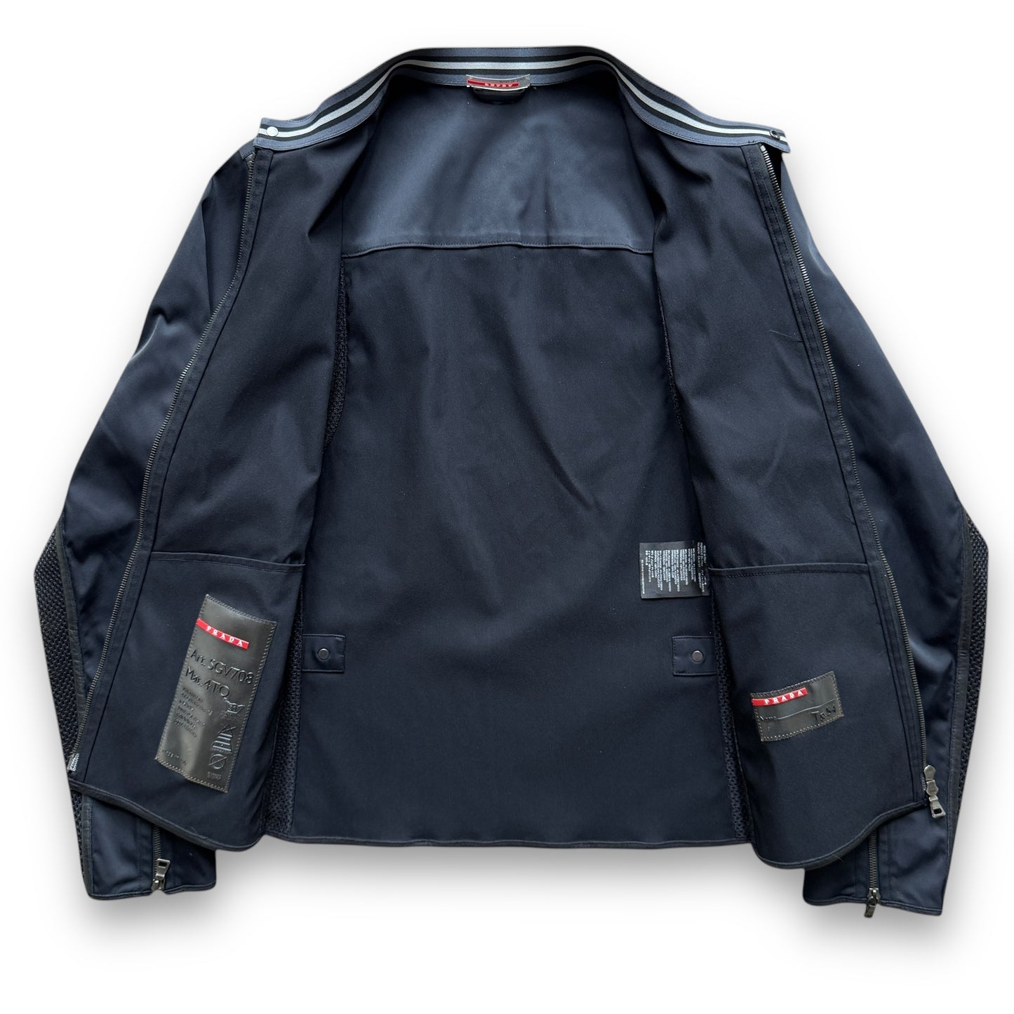 Prada Sport Mesh Panelled Moto Jacket