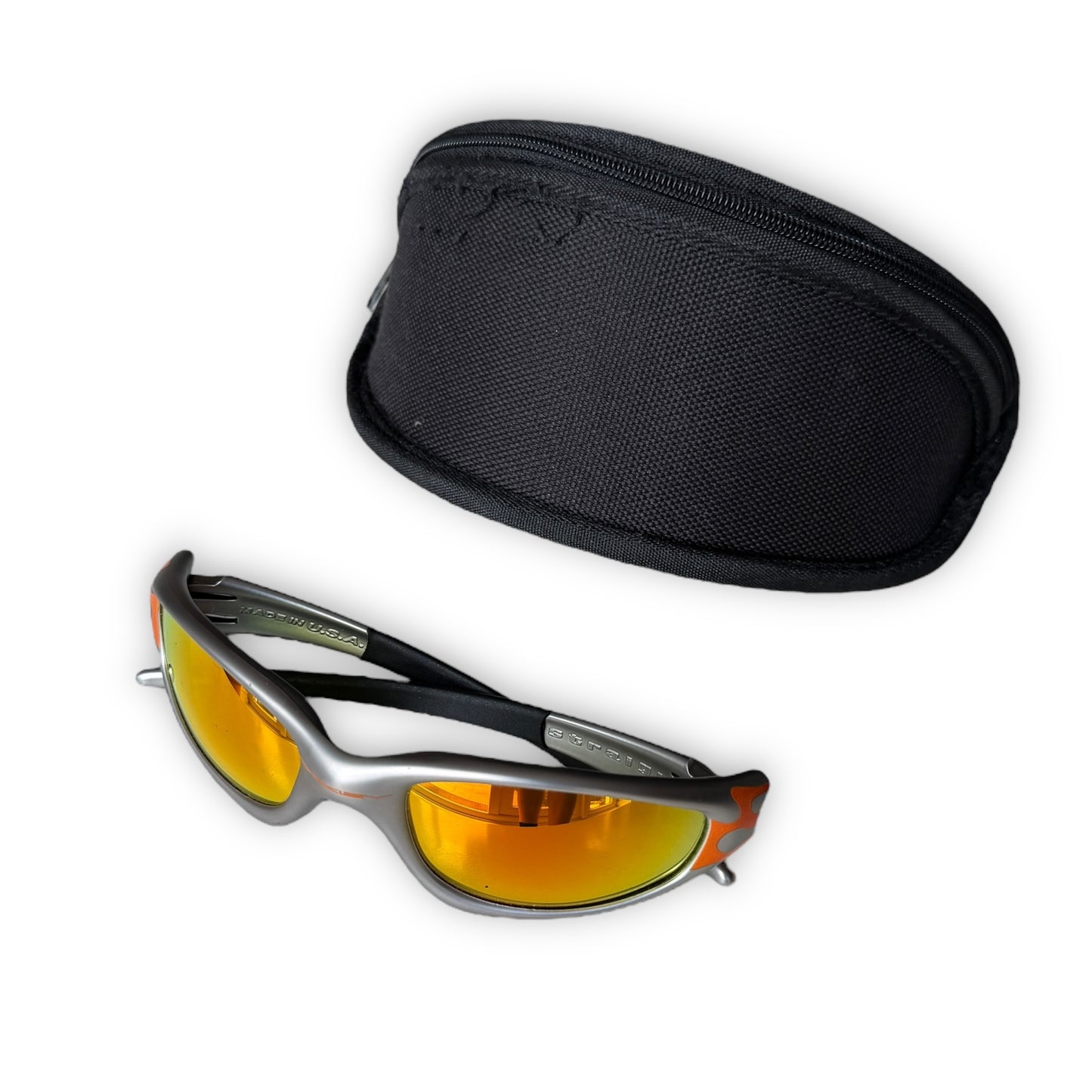 Oakley Straight Jacket Orange Flame/Fire Iridium