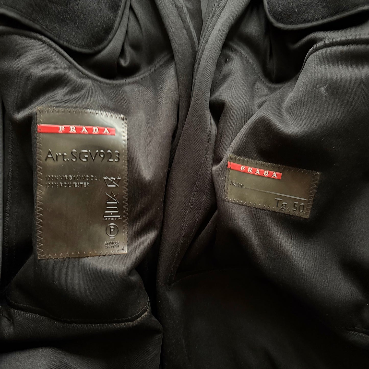 Prada Sport Signature Buckle Wool Long Coat- 2007