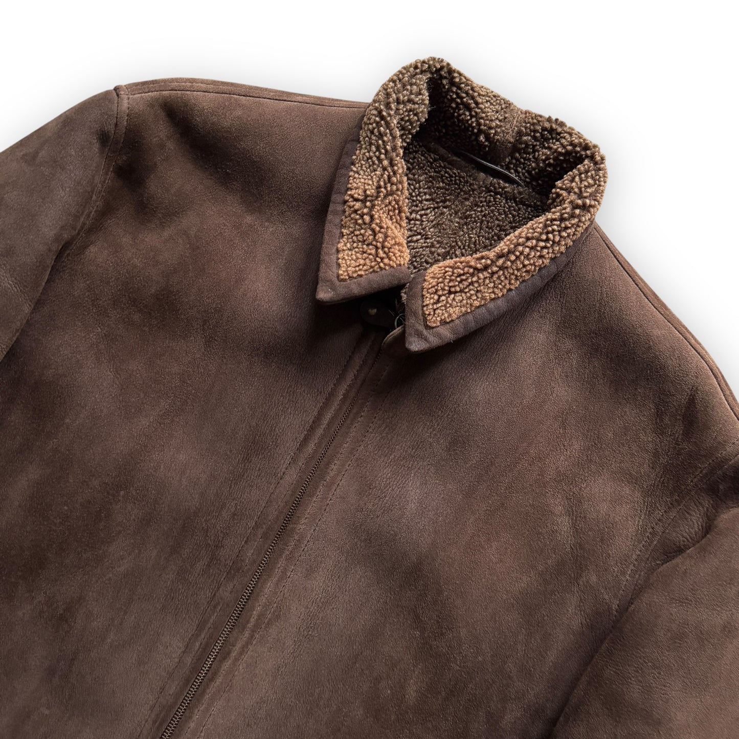 Giorgio Armani Suede Shearling Jacket - 1990s
