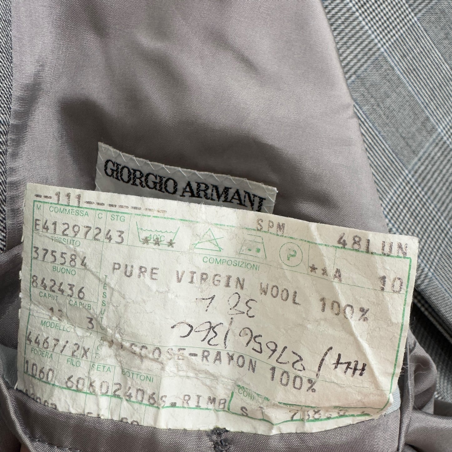 Giorgio Armani Power Suit Glen Check - 1980s