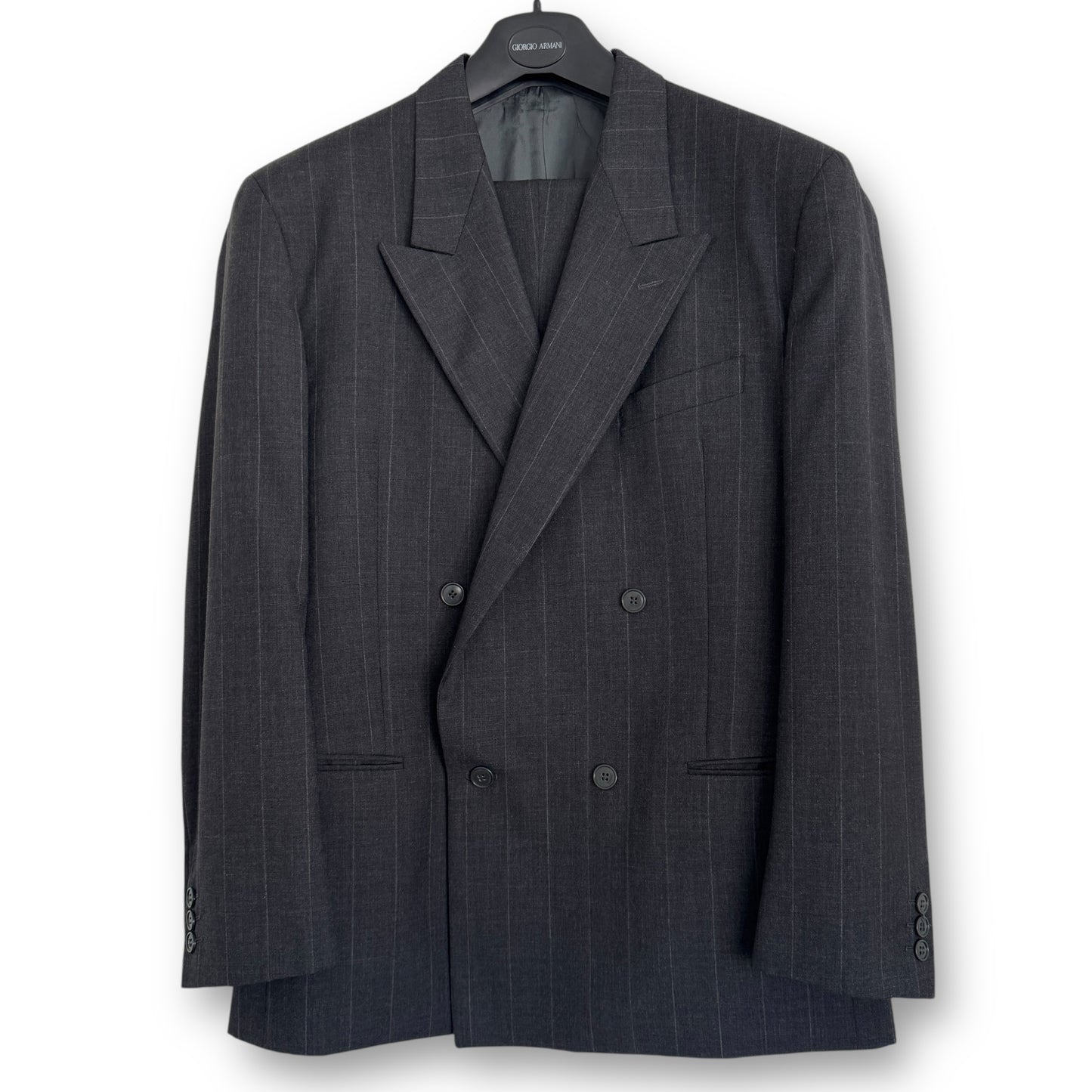 Giorgio Armani Double-Breasted Pinstripe Power Suit - 1980s