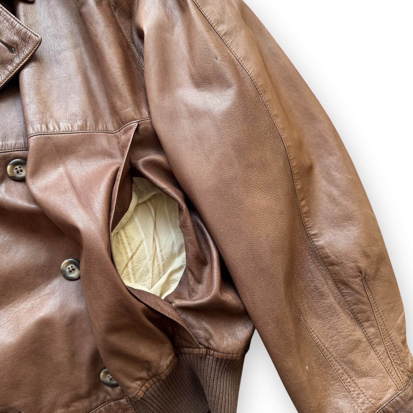 Giorgio Armani Double-Breasted Leather Jacket - 1990s