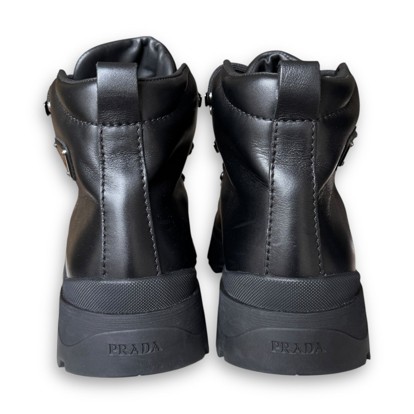 Prada Mainline Brixxen Leather Boots