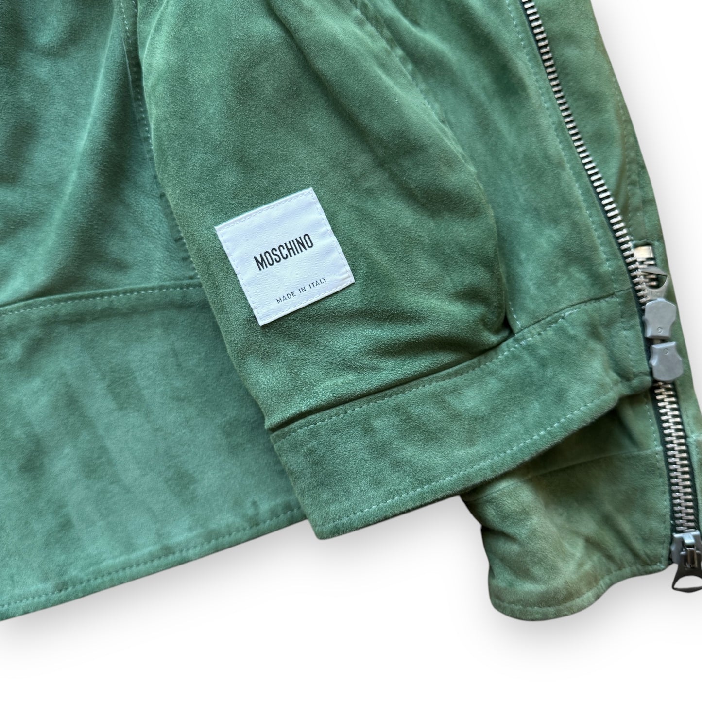 Moschino Mainline Green Suede Jacket