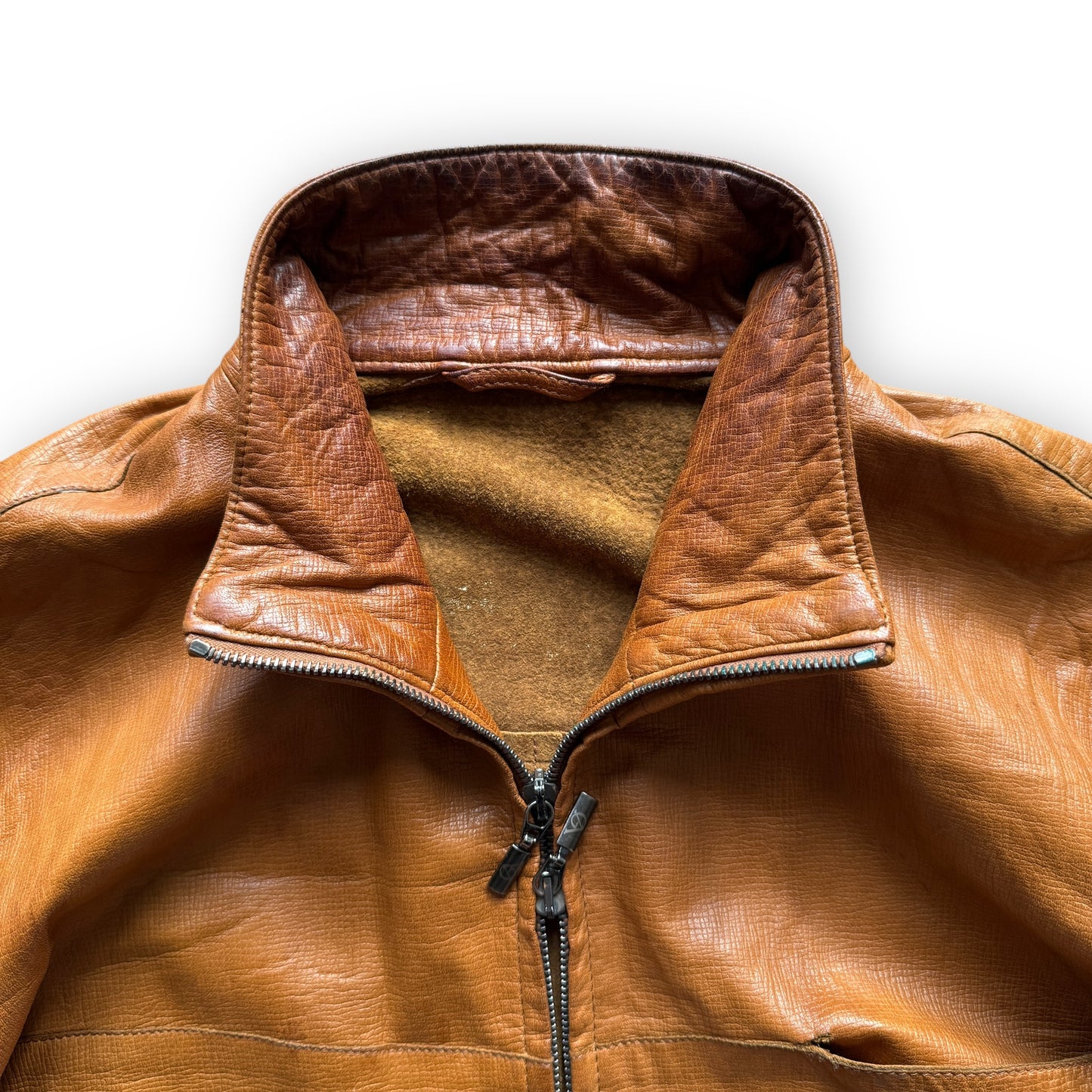 Giorgio Armani Lambskin Soft Leather Jacket