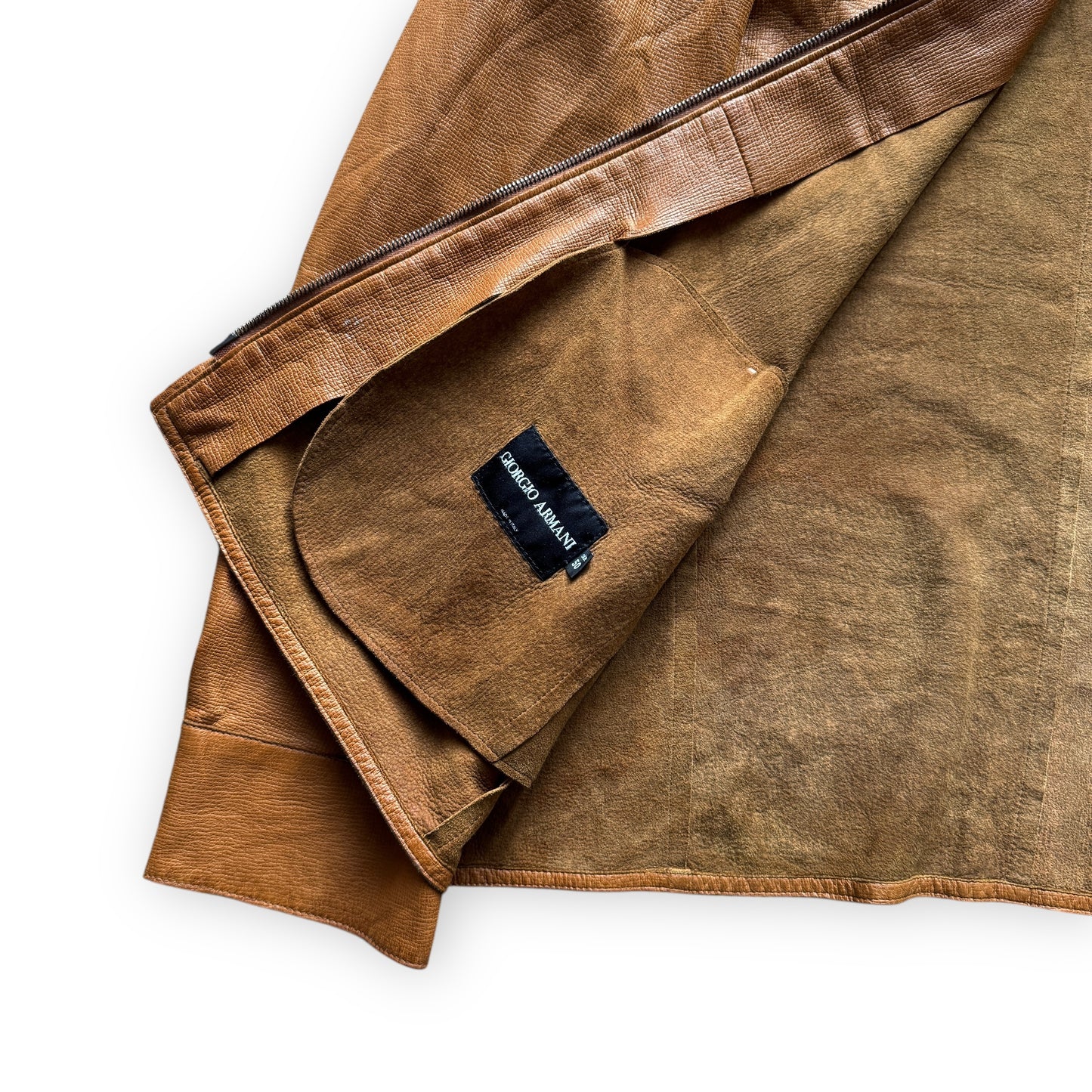 Giorgio Armani Lambskin Soft Leather Jacket