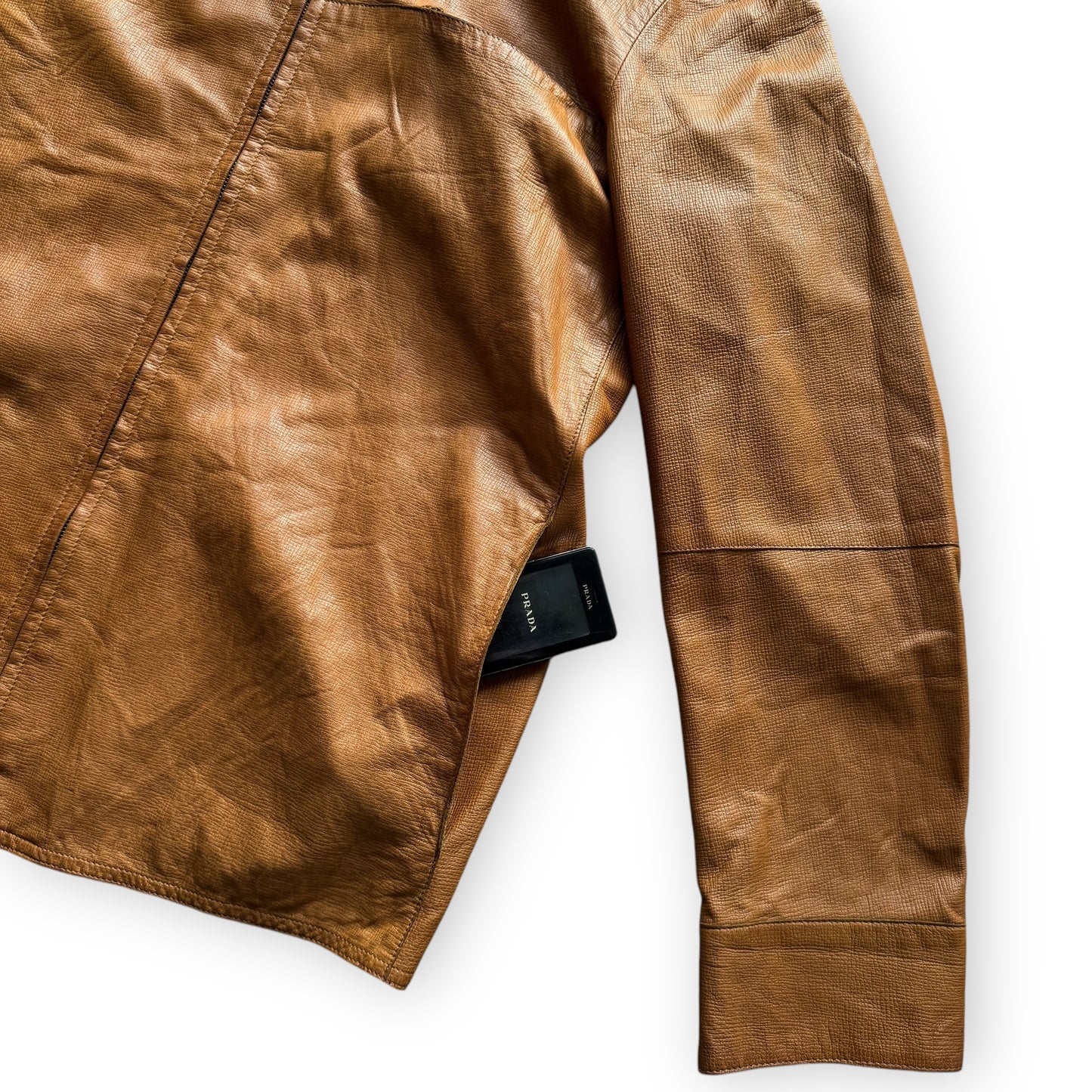 Giorgio Armani Lambskin Soft Leather Jacket