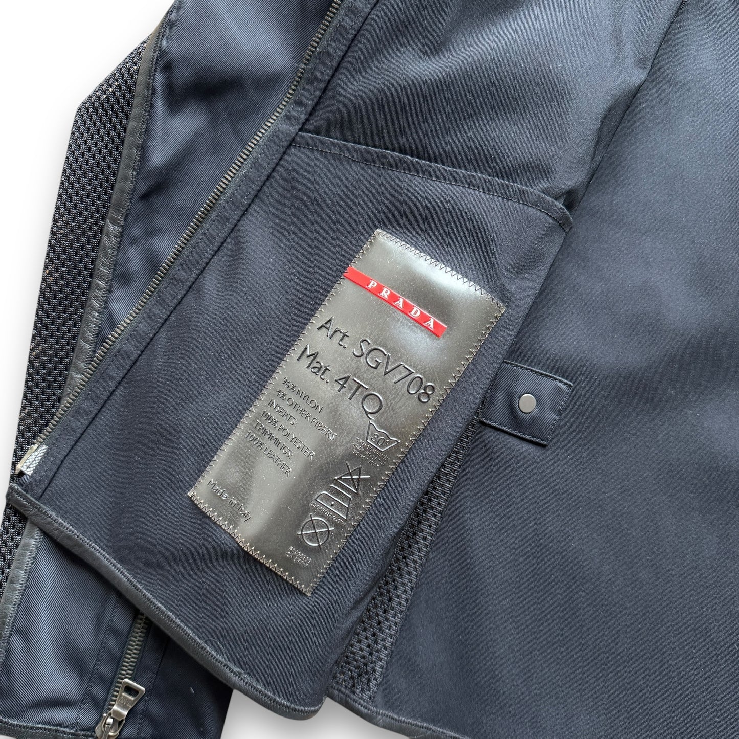 Prada Sport Mesh Panelled Moto Jacket