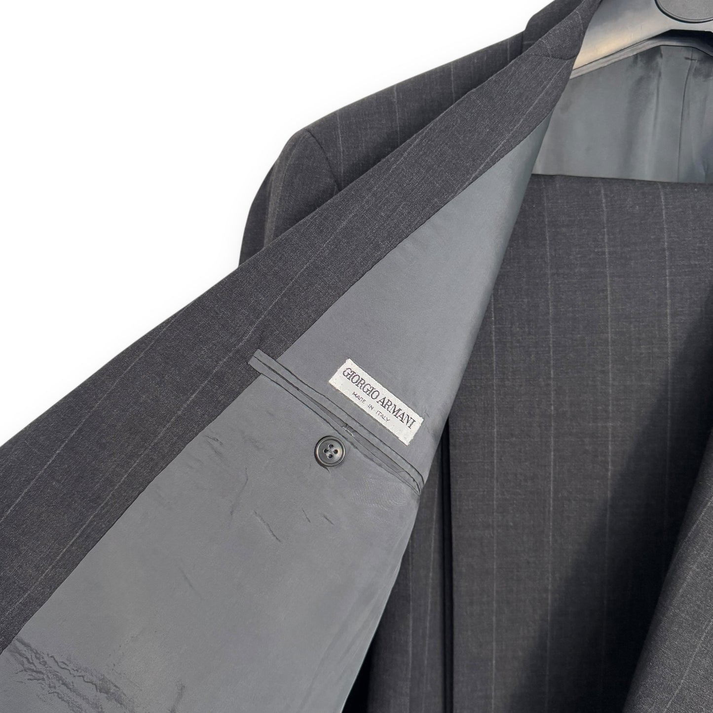 Giorgio Armani Double-Breasted Pinstripe Power Suit - 1980s