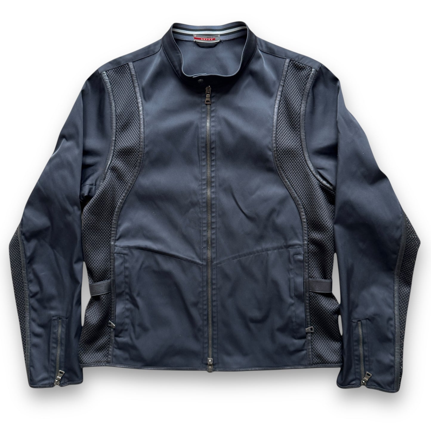 Prada Sport Mesh Panelled Moto Jacket