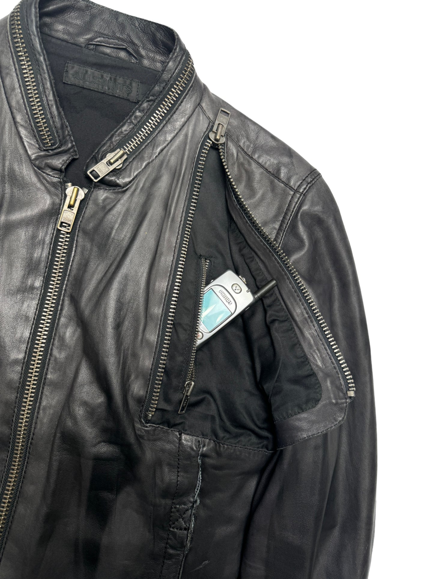 All Saints Leather Stealth Jacket