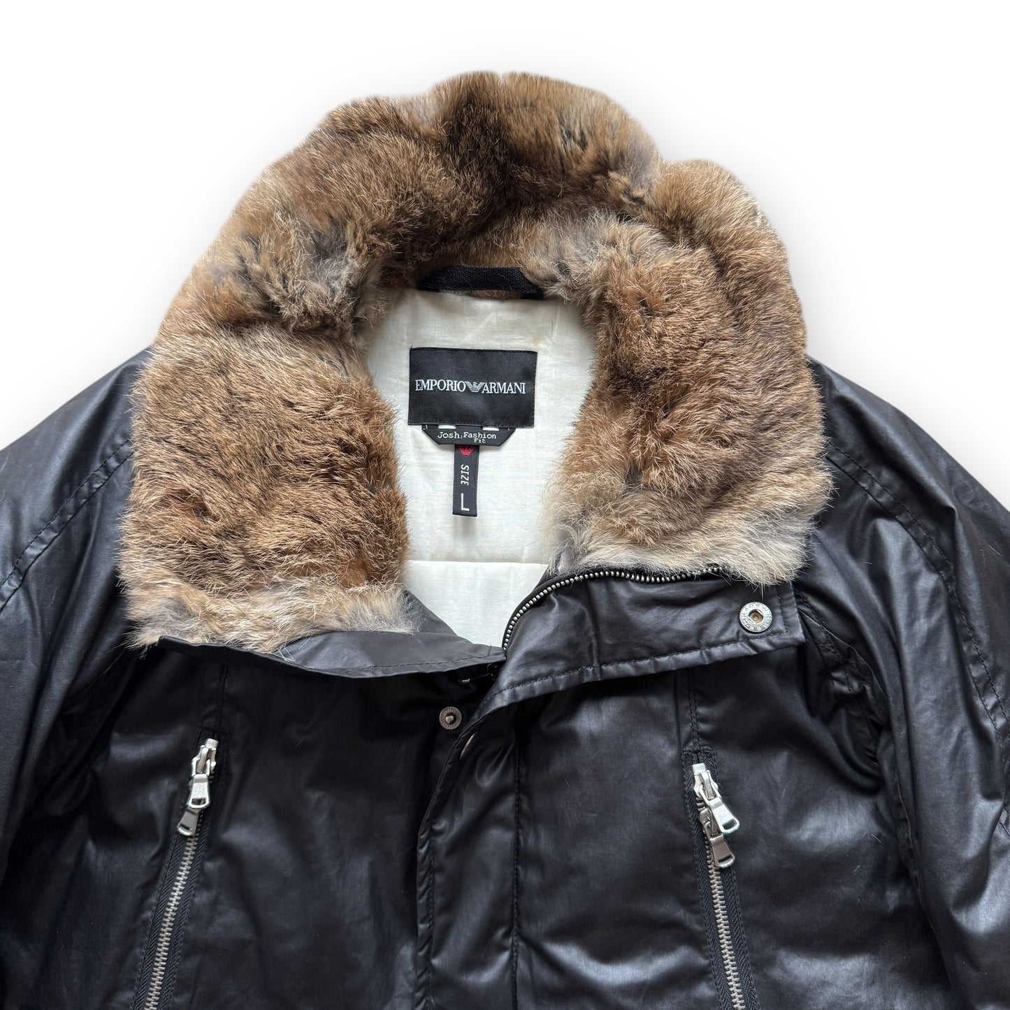 Emporio Armani Fur-Collar Moto Parka