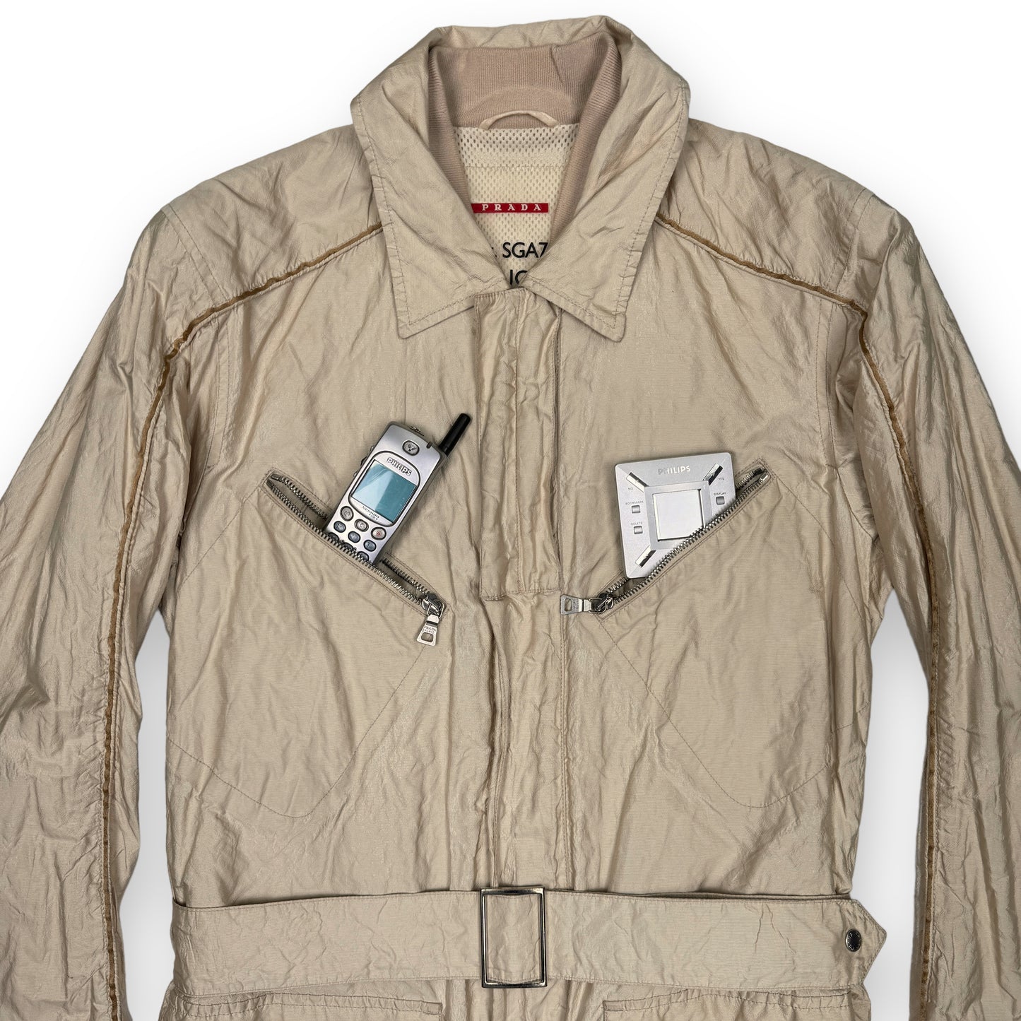 Prada Sport Nylon Blend Belted Jacket