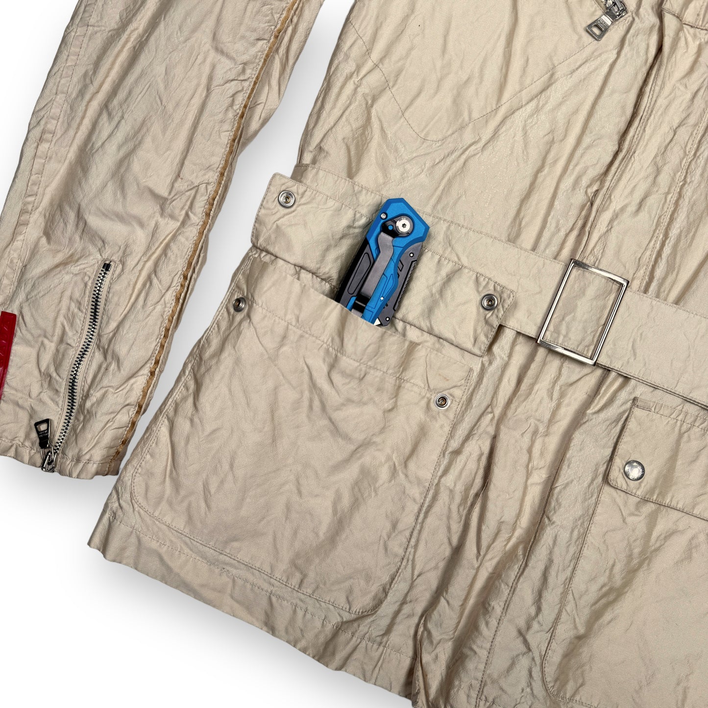 Prada Sport Nylon Blend Belted Jacket