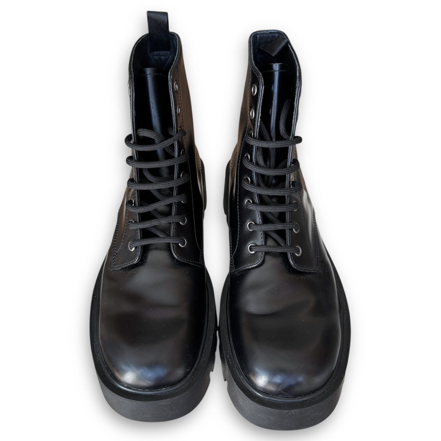 Prada Mainline Leather Combat Boots