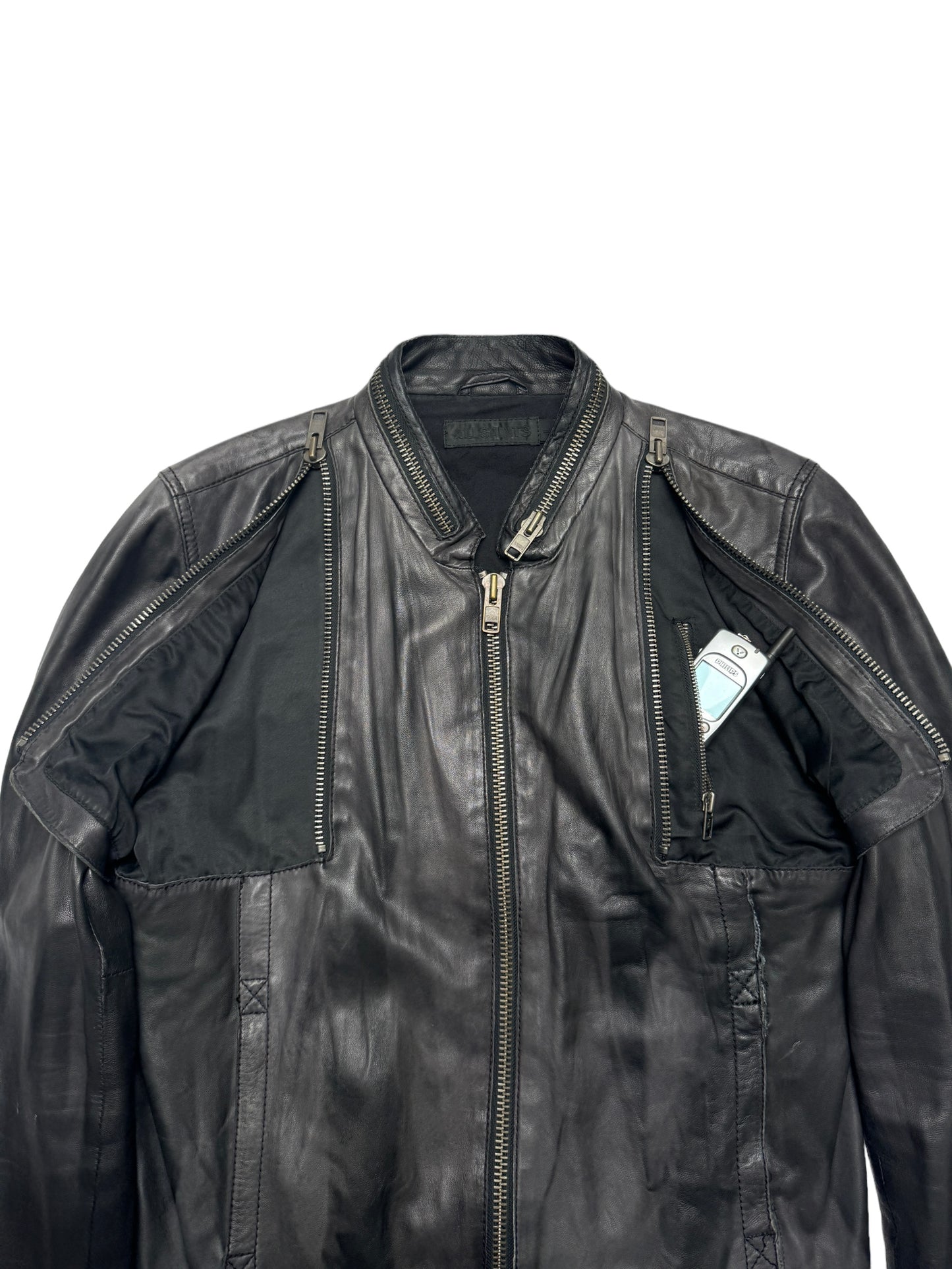 All Saints Leather Stealth Jacket