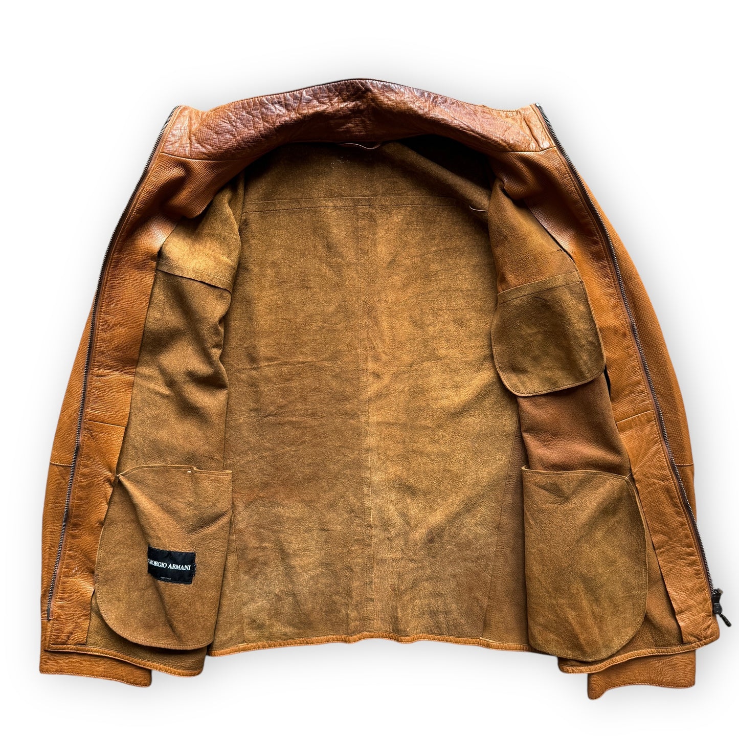 Giorgio Armani Lambskin Soft Leather Jacket