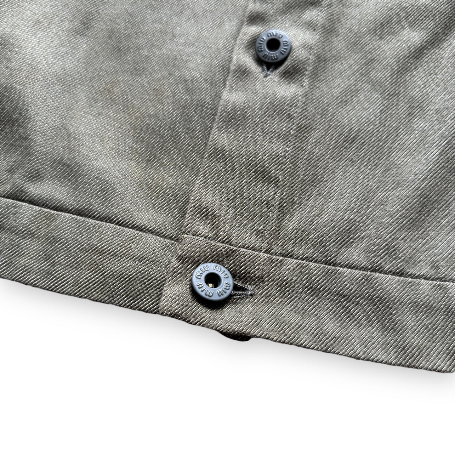 Miu Miu Mens Cropped Denim Jacket - F/W1999