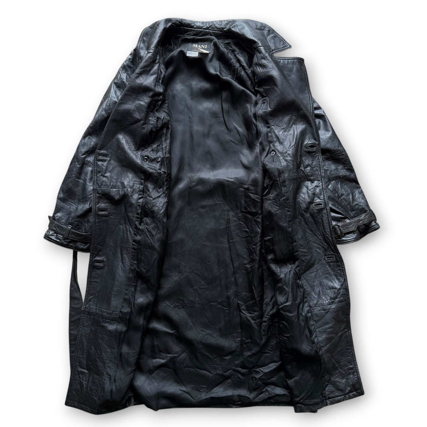 Mani by Giorgio Armani Leather Overcoat - 1980s