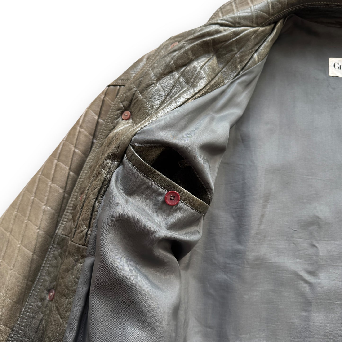 Giorgio Armani Patterned Leather Jacket - 1980s