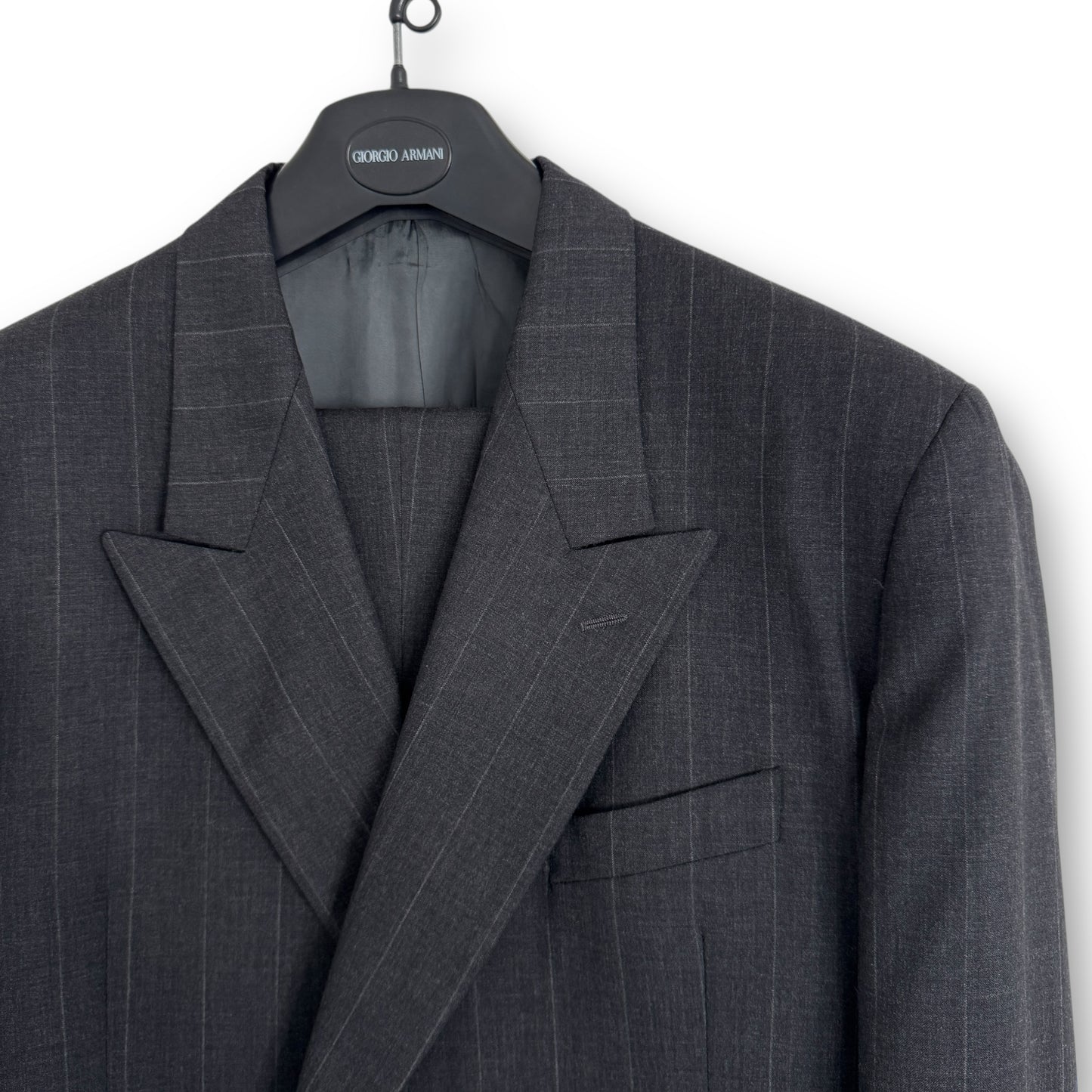 Giorgio Armani Double-Breasted Pinstripe Power Suit - 1980s
