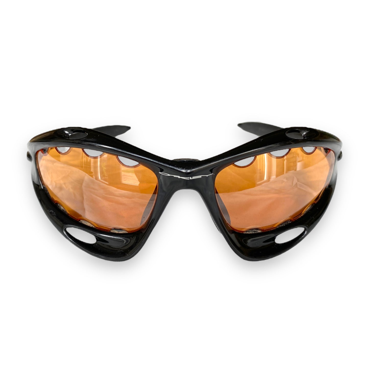 Oakley ‘Racing Jacket’ Jet Black/Persimmon Vented