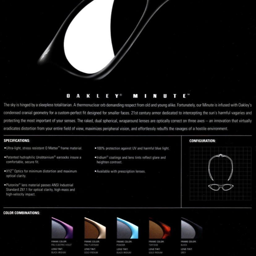 Oakley Minute - FMJ/Black Iridium