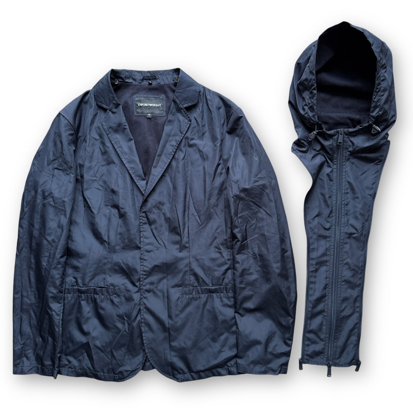 Emporio Armani Packable Waterproof Blazer & Zip-In Hood Panel