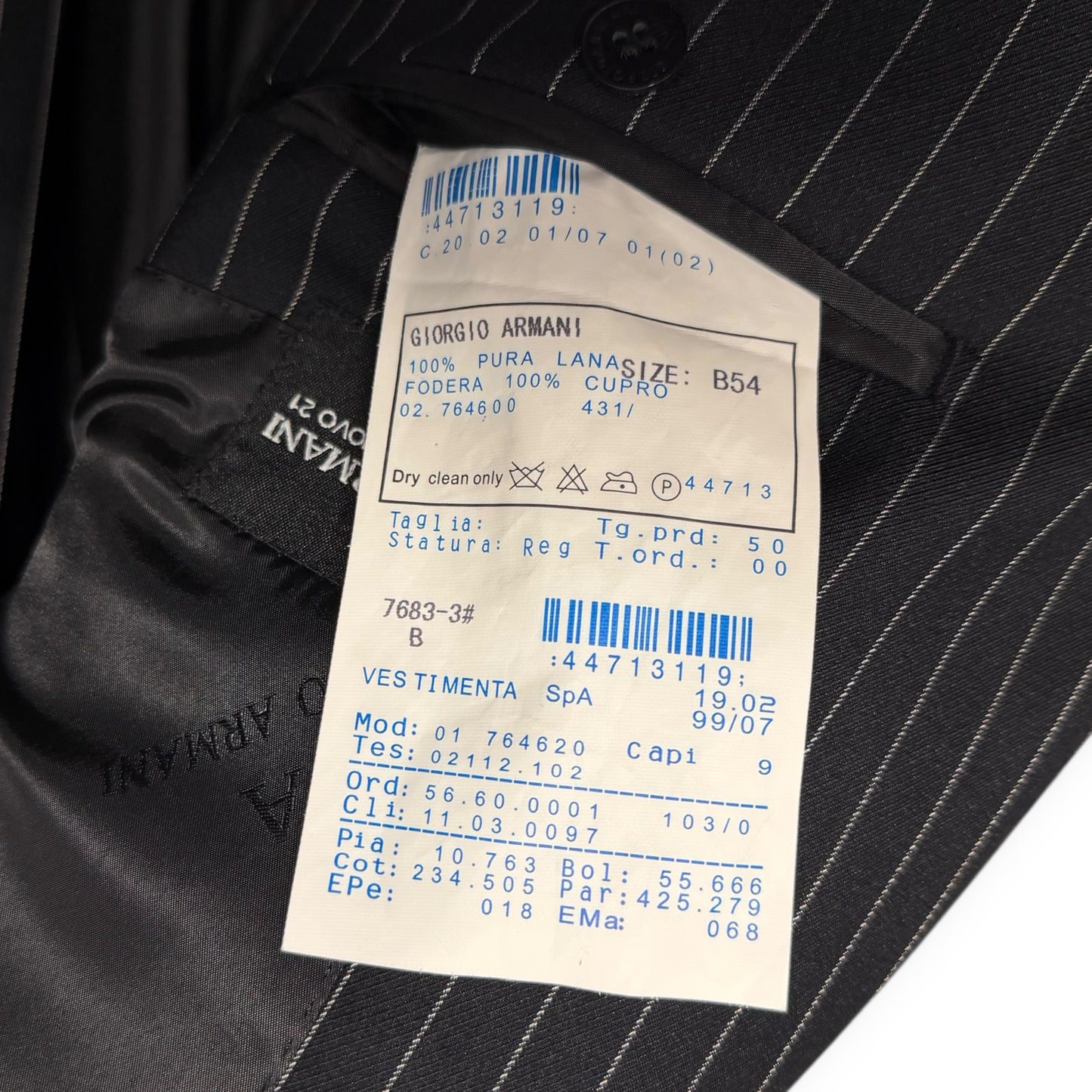 Giorgio Armani ‘Borgonuovo 21’ Single-Breasted 3-Button Pinstripe Suit - 1990s