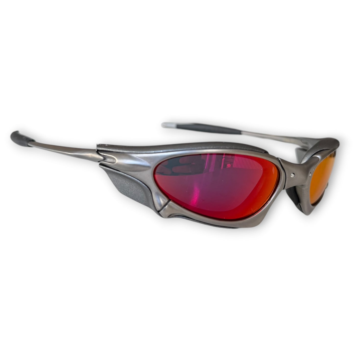 Oakley X-Metal Penny Titanium/Ruby Custom Side Blinders - Box & Coin