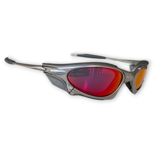 Oakley X-Metal Penny Titanium/Ruby Custom Side Blinders - Box & Coin