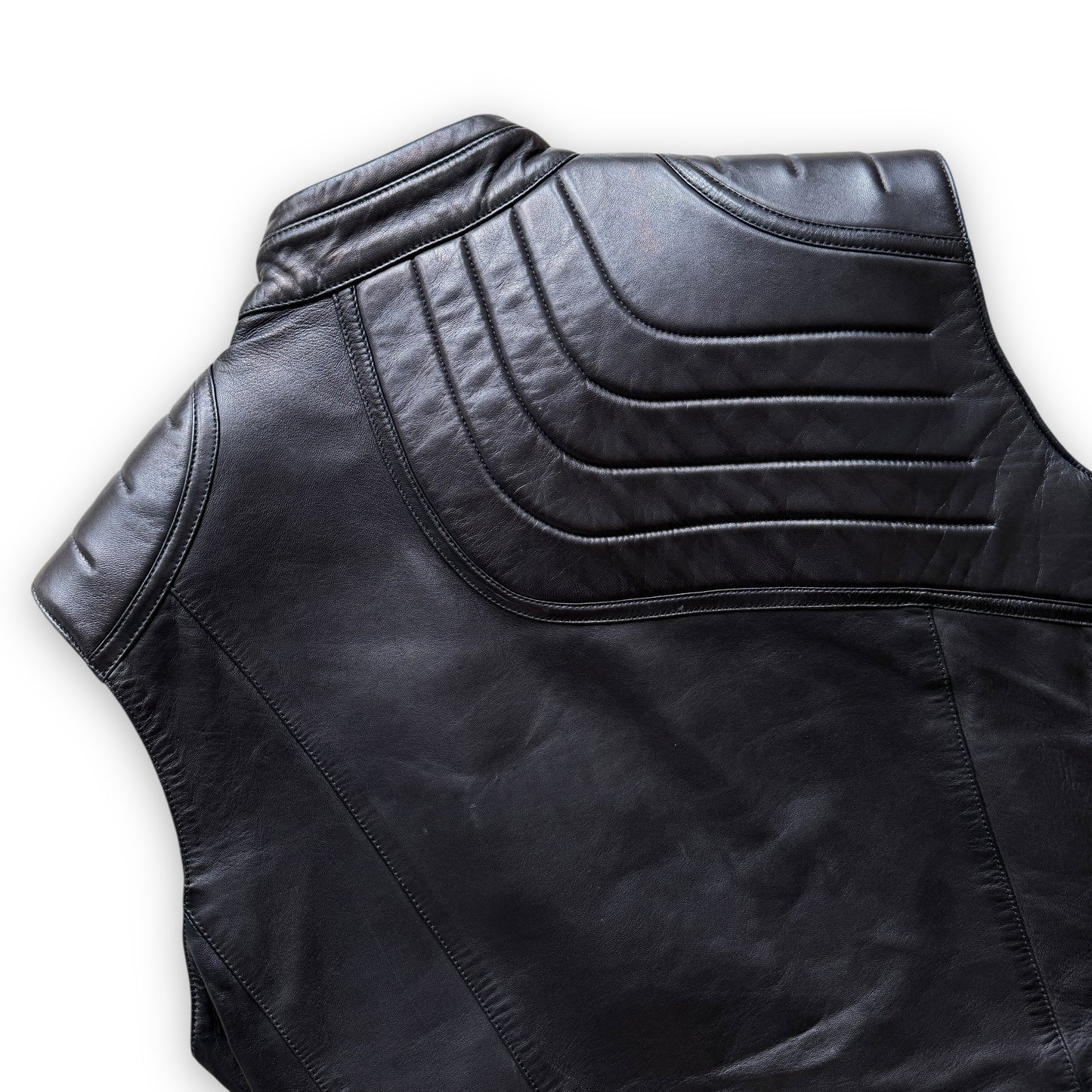Gucci By Tom Ford Leather Moto Vest - F/W2000