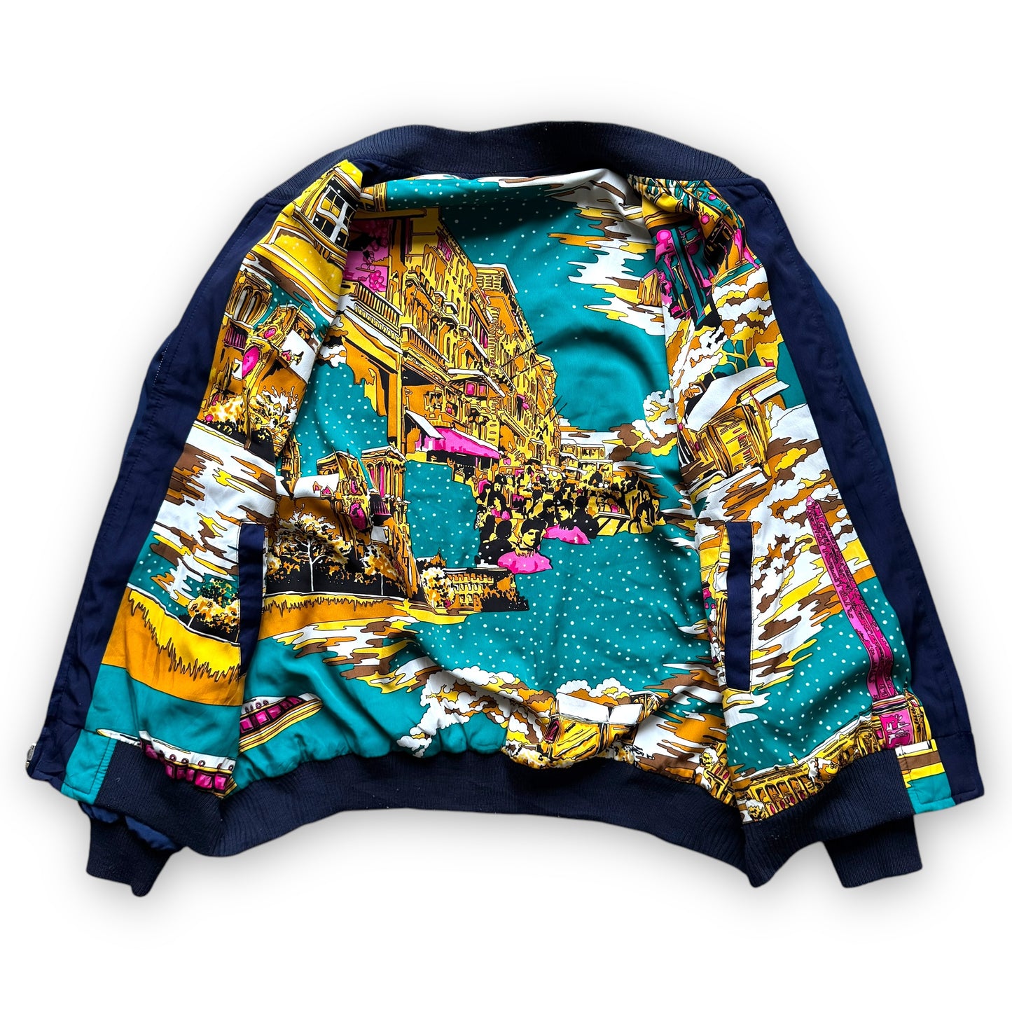 Giorgio Armani Firenze Exclusive Reversible Bomber Jacket - 1980s