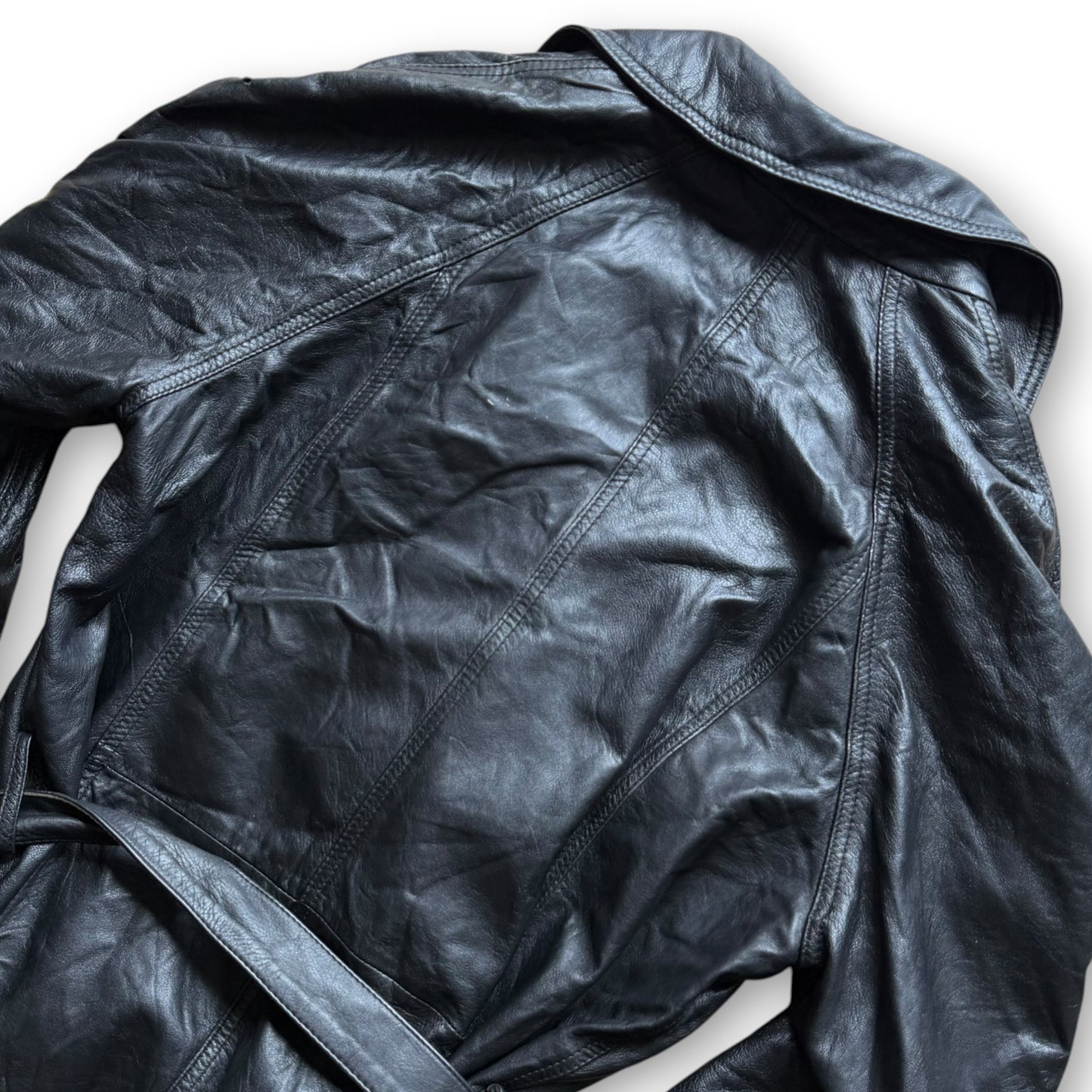 Mani by Giorgio Armani Leather Overcoat - 1980s