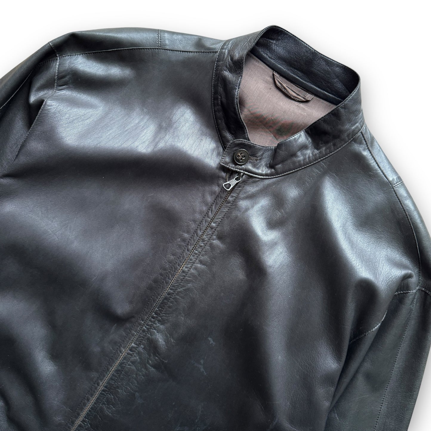 Giorgio Armani Borgonuovo 21 Lamb Leather Jacket