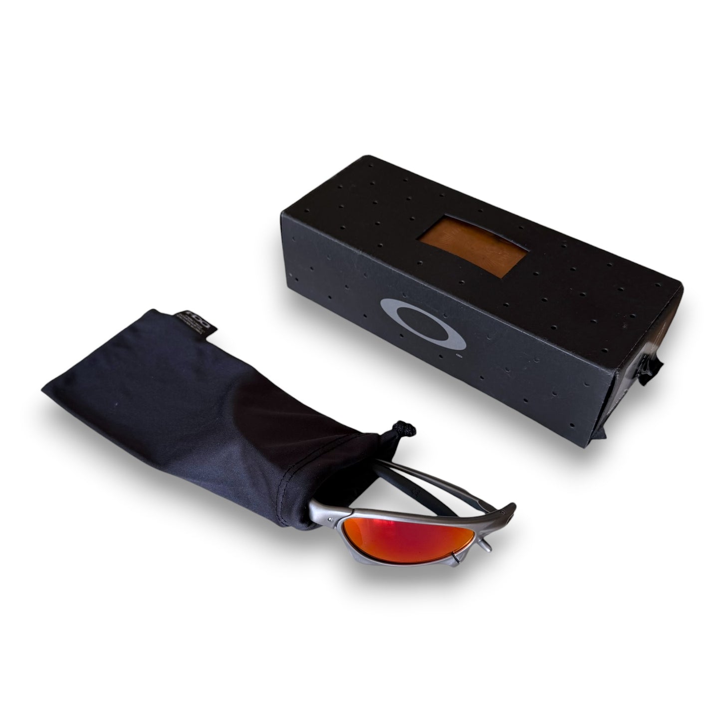 Oakley X-Metal Penny Titanium/Ruby Custom Side Blinders - Box & Coin