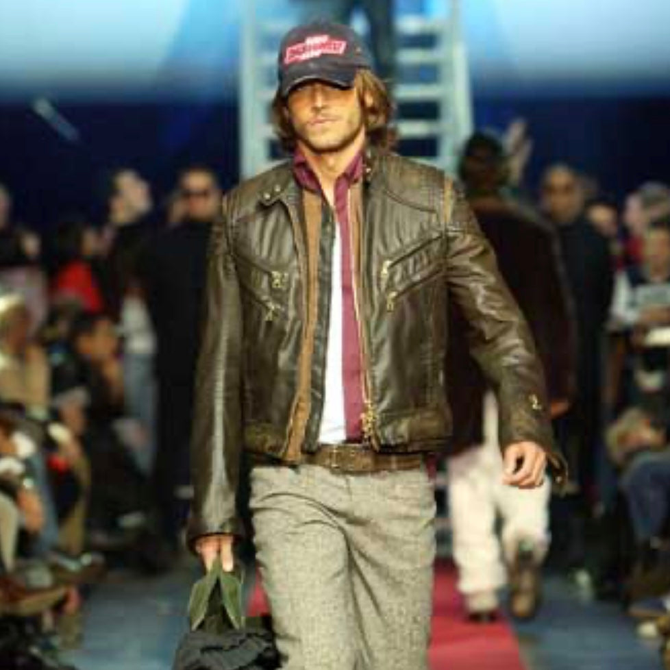 DSquared2 3-in-1 ‘Leather’ Vest & Under-Jacket - F/W2003 Runway 2-Piece