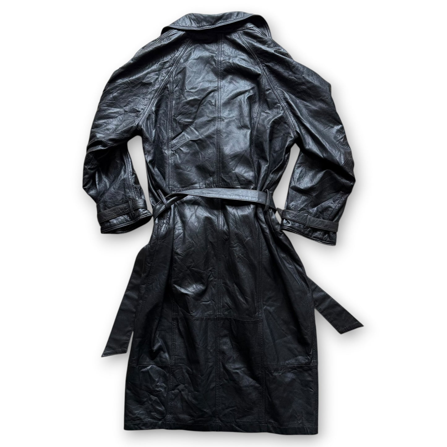 Mani by Giorgio Armani Leather Overcoat - 1980s