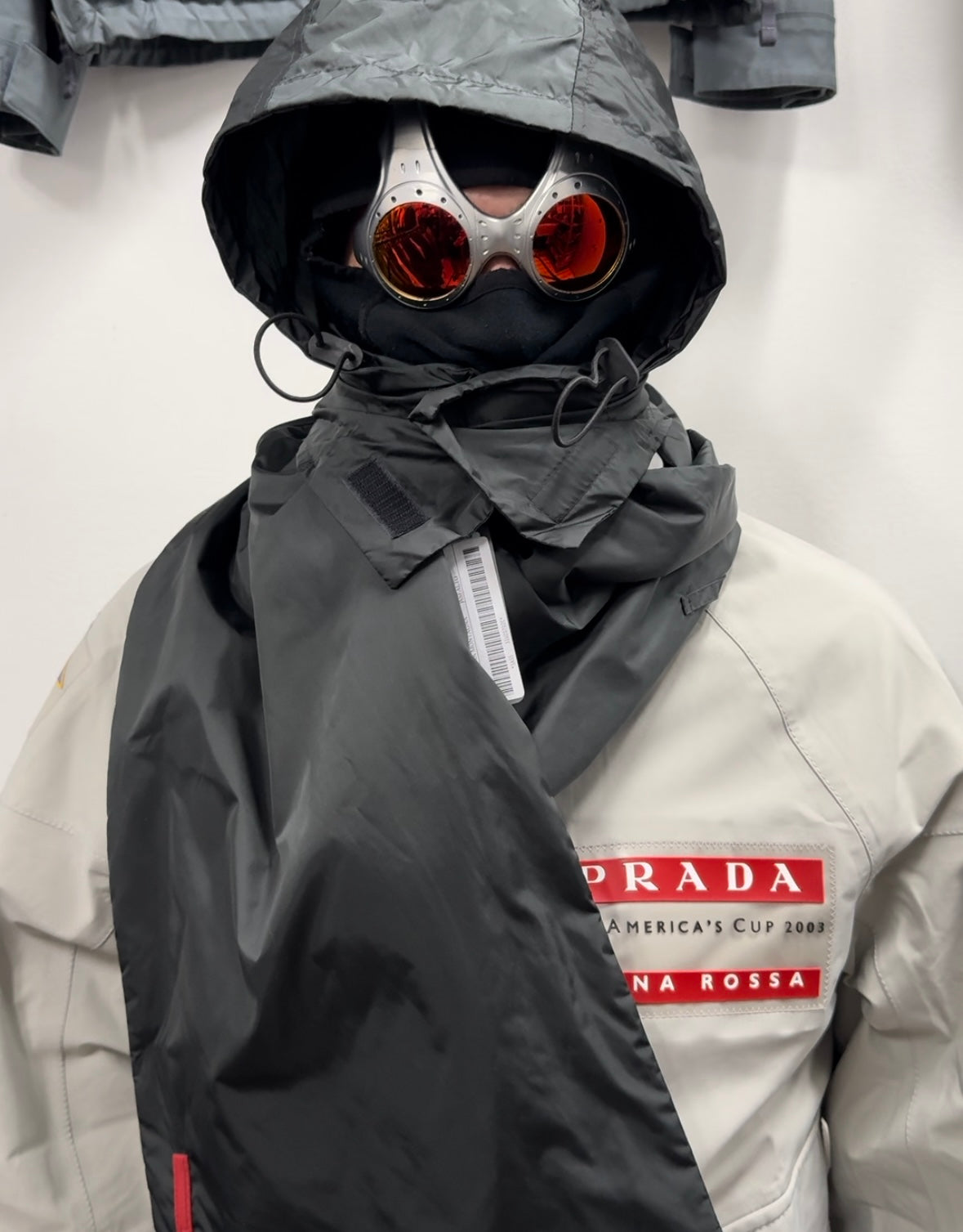 Prada Sport Technical Scarf with Concealed Hood