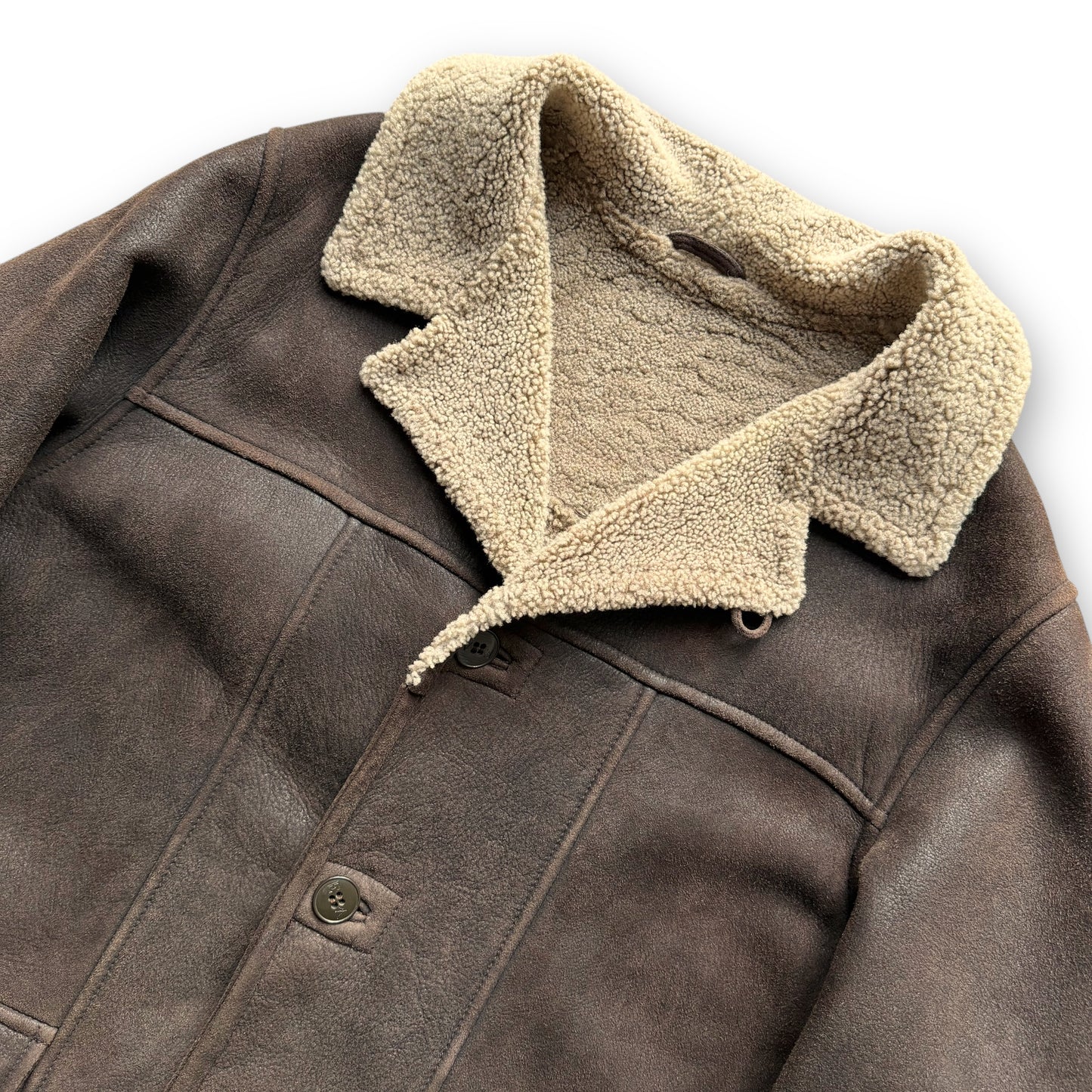 Emporio Armani Suede Lamb Shearling Jacket - 1990s