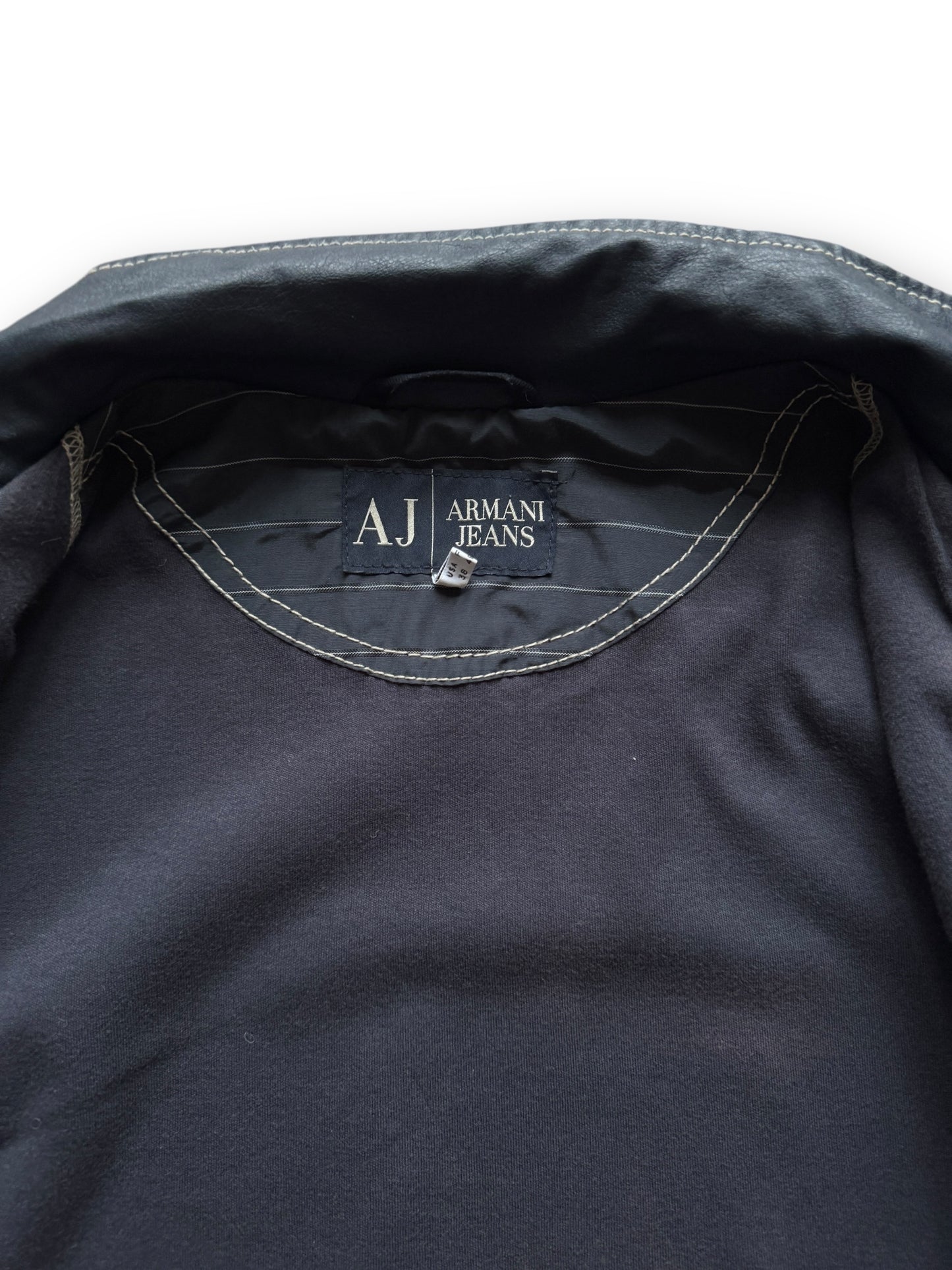 Armani Jeans Faux Leather ‘J’ Jacket