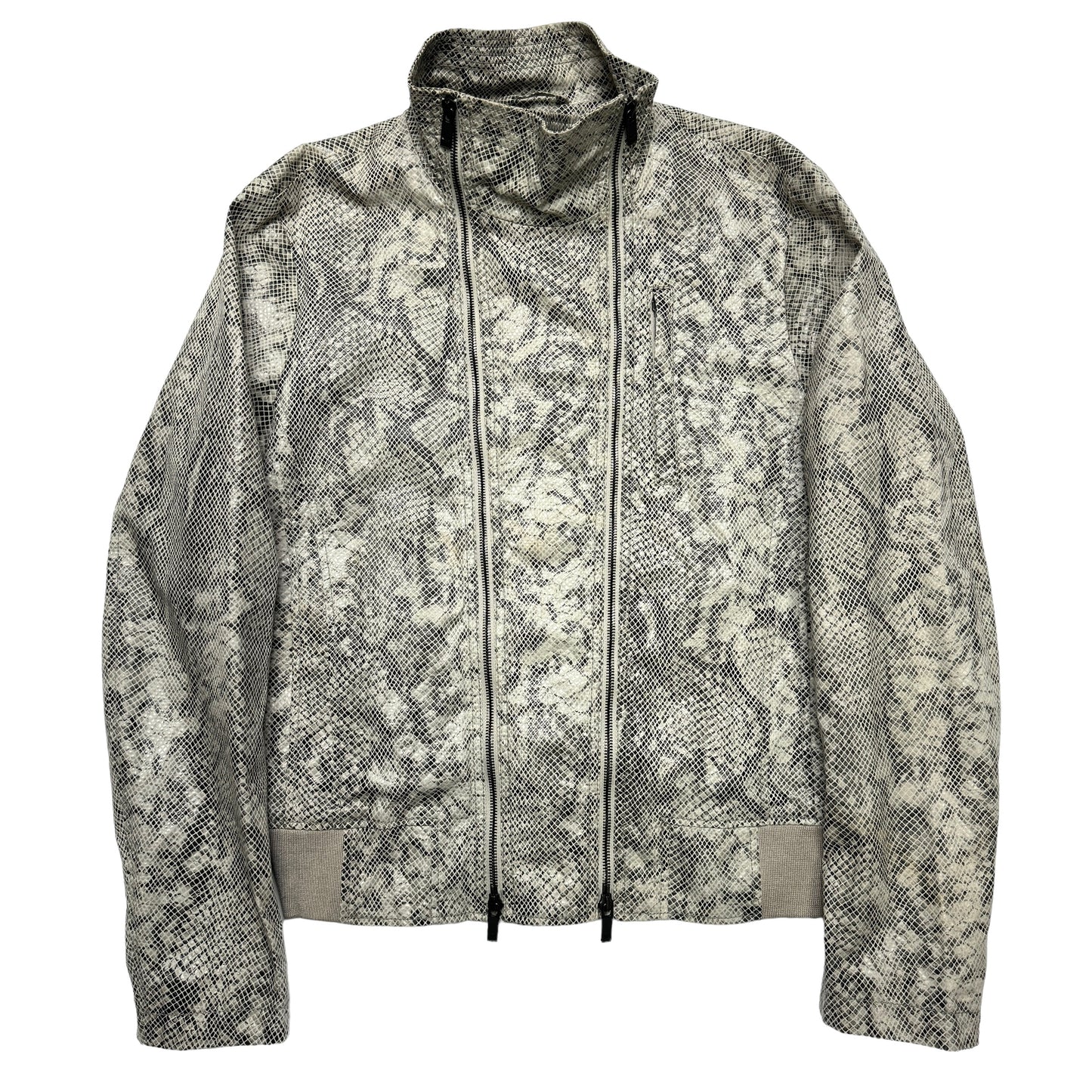 Emporio Armani Faux-Snake Dual-Zip Jacket