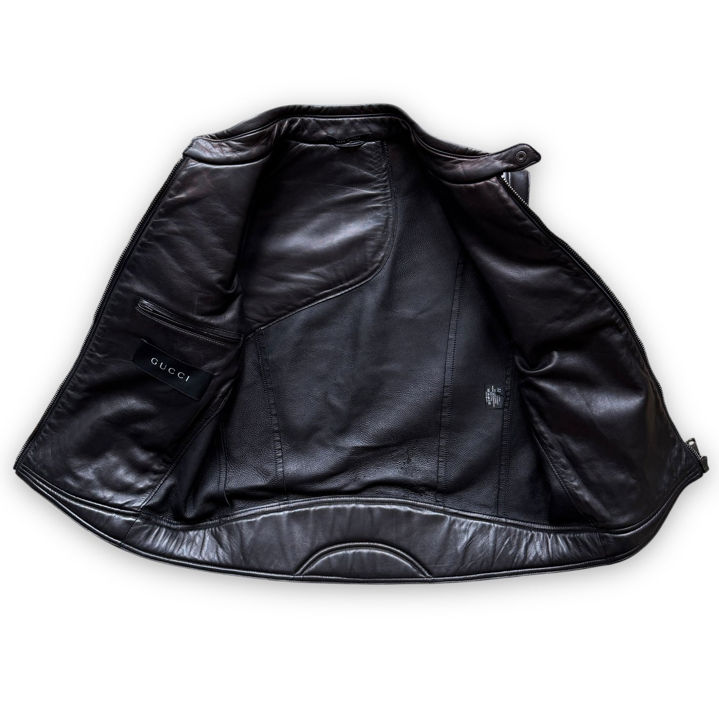 Gucci By Tom Ford Leather Moto Vest - F/W2000