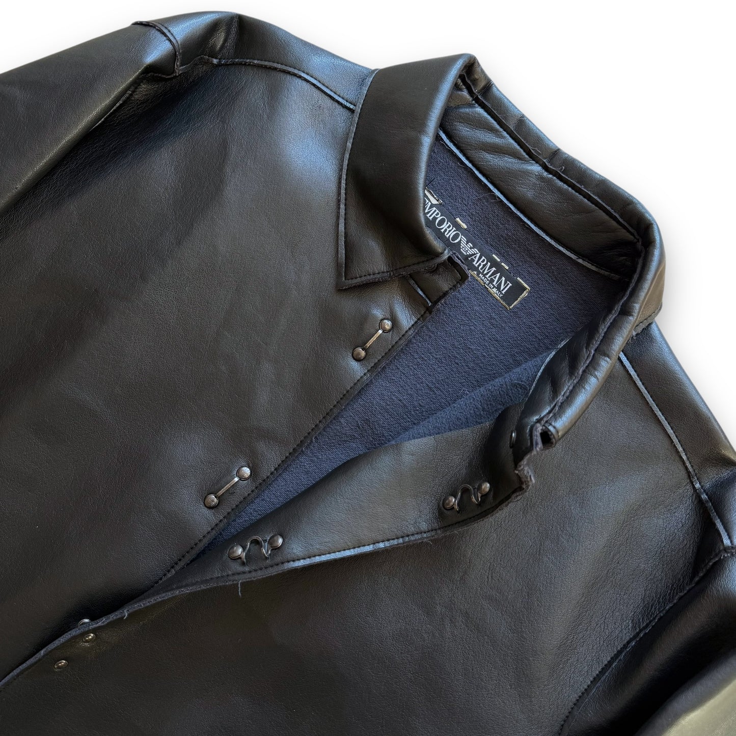 Emporio Armani Vinyl Hook & Eye Overshirt - 1990s