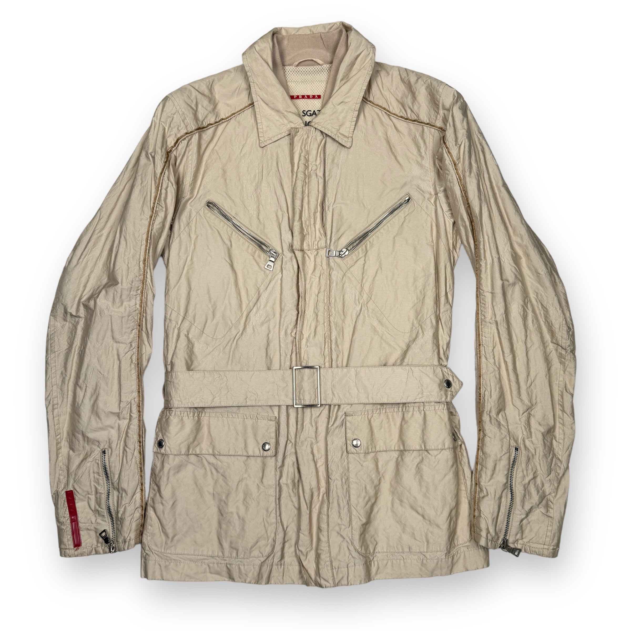 Prada Sport Nylon Blend Belted Jacket – 300700