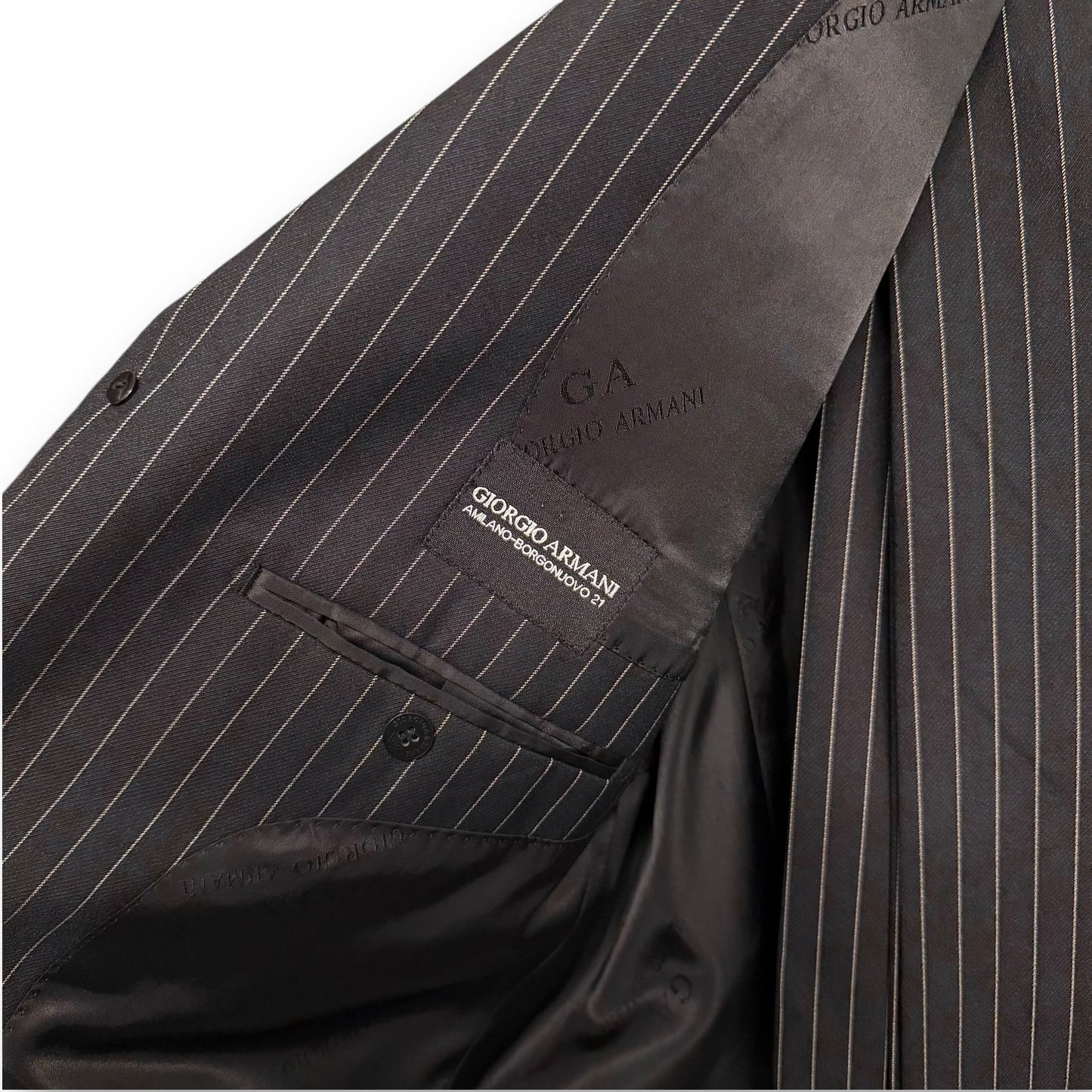 Giorgio Armani ‘Borgonuovo 21’ Single-Breasted 3-Button Pinstripe Suit - 1990s